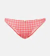 Bananhot Lenny Gingham Bikini Bottoms In Red
