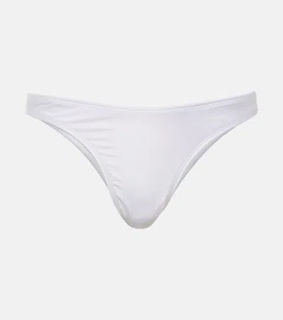 Bananhot Lenny Ruched Bikini Bottoms In White