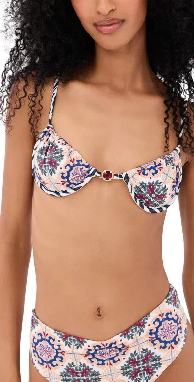 Bananhot Lesli Bikini Top Concorde Bloom In Brown