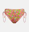 Bananhot Liz High-rise Floral Bikini Bottoms In Sunflower