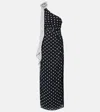Bananhot Louise Polka-dot One-shoulder Maxi Dress