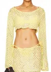 Bananhot Magen Shirt Cover-up In Daisy Yellow In Multi