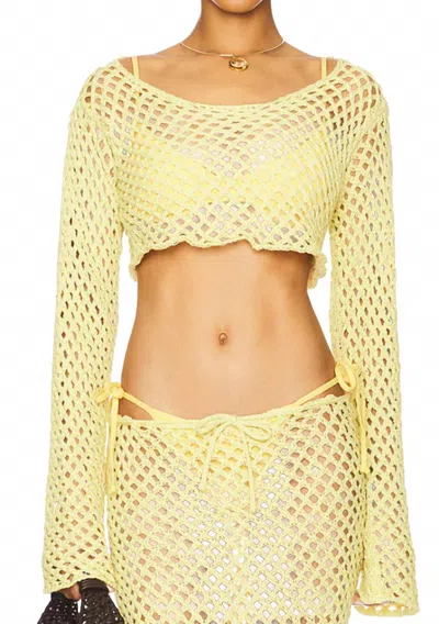 Bananhot Magen Shirt Cover-up In Daisy Yellow In Multi