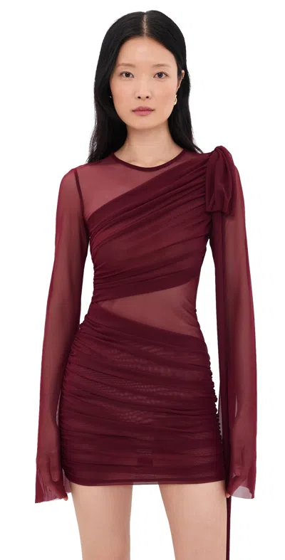 Bananhot Marissa Mini Dress Burgundy