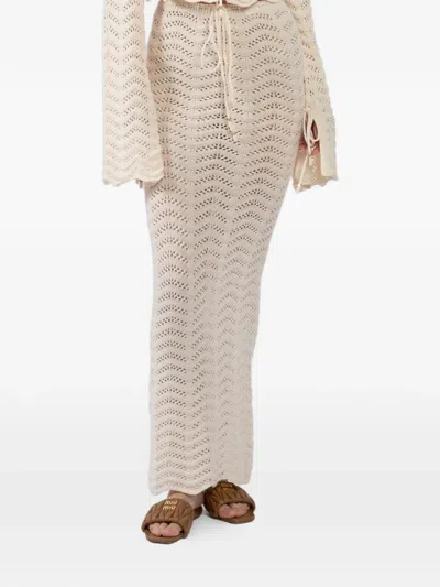 Bananhot Miana Knitted Skirt In Neutral