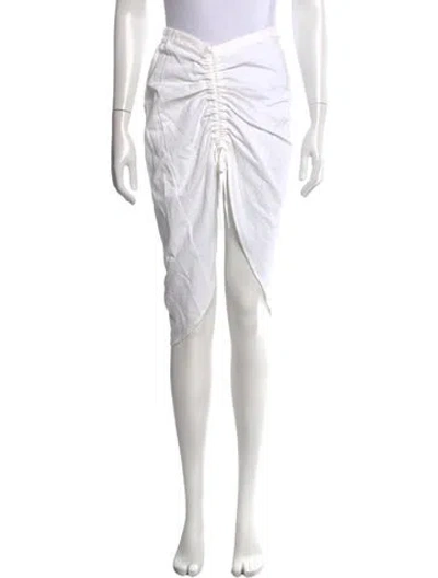 Pre-owned Bananhot Midi Length Skirt In White