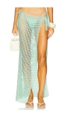 Bananhot Midi Net Sarong In 水蓝色