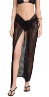 Bananhot Midi Net Sarong Black In Black
