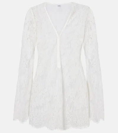 Bananhot Millie Lace Cotton-blend Minidress In White