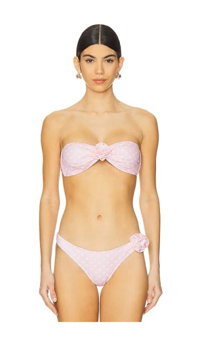 Bananhot Nami Bikini Top In Peach Polka