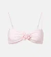 Bananhot Nami Polka-dot Bikini Top In Pink