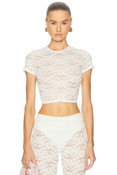 Bananhot Nana Shirt In Cream Lace