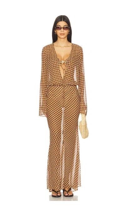 Bananhot Nema Maxi Dress In Brown