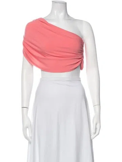 Pre-owned Bananhot One-shoulder Sleeveless Crop Top W/ Tags In Pink