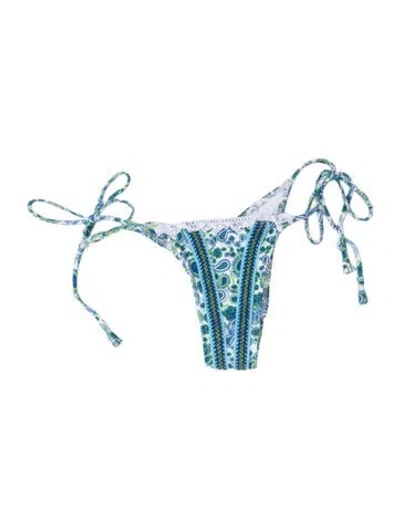Pre-owned Bananhot Paisley Print Bottoms W/ Tags In Blue