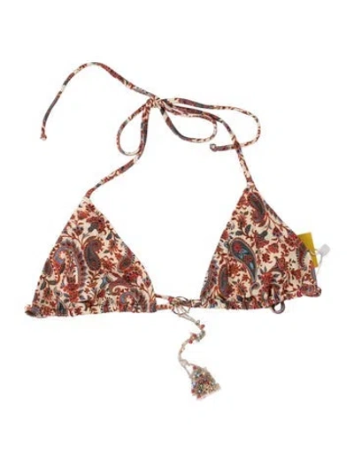 Pre-owned Bananhot Paisley Print Top W/ Tags In Orange
