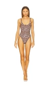 Bananhot Pariana One Piece Swimsuit In Leopard Dream In Brown