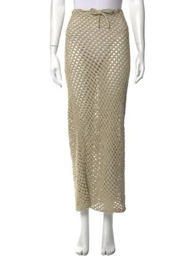 Pre-owned Bananhot Patterned Long Skirt W/ Tags In Neutrals