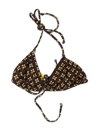 Pre-owned Bananhot Patterned Top In Black