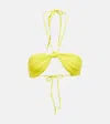 Bananhot Pinki Halterneck Bikini Top In Yellow