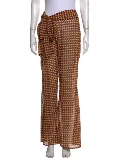 Pre-owned Bananhot Polka Dot Print Wide Leg Pants W/ Tags In Multicolor