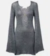 Bananhot Rey Sequined Cutout Minidress In Grey