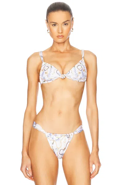 Bananhot Shell Bikini Top In Light Royal