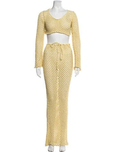 Pre-owned Bananhot Skirt Set In Yellow