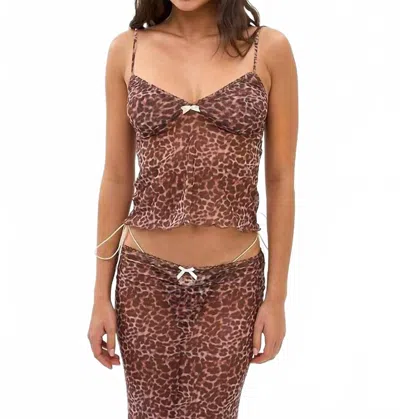 Bananhot Solay Cami Top In Leopard Dream In Brown