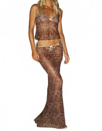 BANANHOT SOLAY MAXI SKIRT IN LEOPARD DREAM