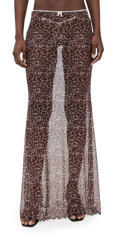 Bananhot Solay Skirt Leopard Dream In Brown