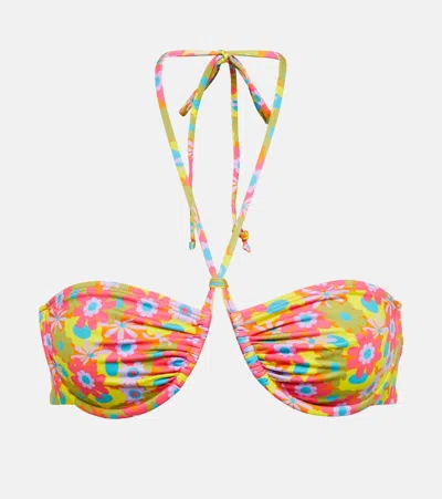 Bananhot St. Tropez Bandeau Bikini Top In Sunflower