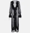 Bananhot Stefhani Ruffled Beach Cover-up In Black