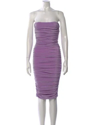 Pre-owned Bananhot Strapless Mini Dress W/ Tags In Purple