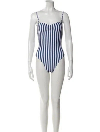 Pre-owned Bananhot Striped One-piece In White