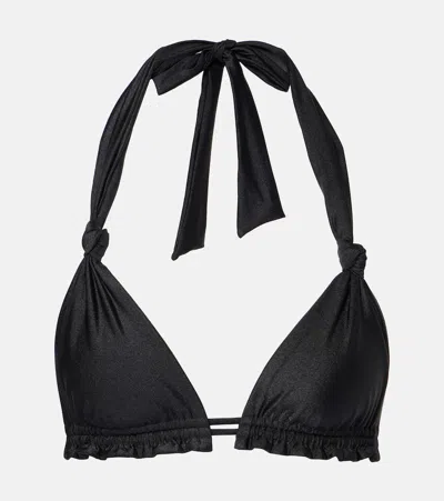 Bananhot Tai Halterneck Bikini Top In Black