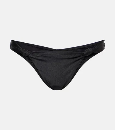 Bananhot Tai Ruched Bikini Bottoms In Black