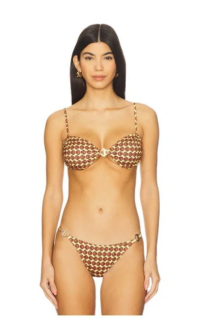 Bananhot Terra Bandeau Bikini Top In Brown