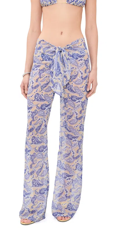 Bananhot Tommy Pants Blooming Paisley In Blue