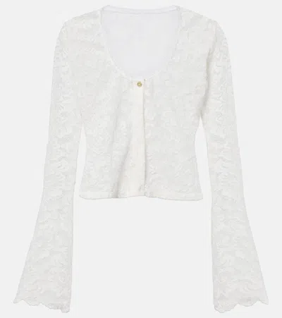 Bananhot Trista Sheer Lace Cardigan In White