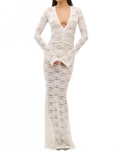 Bananhot Tyler Maxi Dress In Cream Lace In White