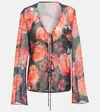 Bananhot Vanessa Floral Chiffon Beach Cover-up In Multicoloured