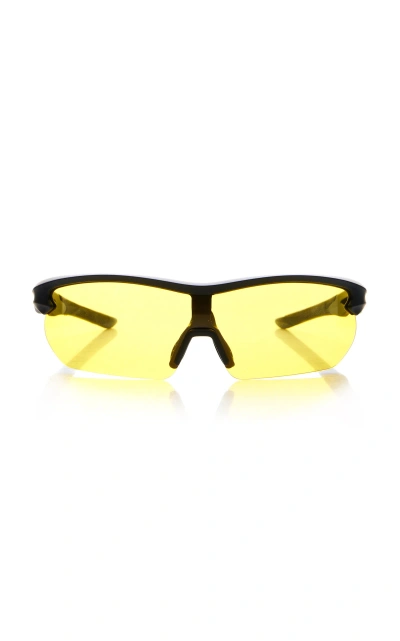 Banbe Exclusive The Graham Wrap-frame Acetate Sunglasses In Yellow