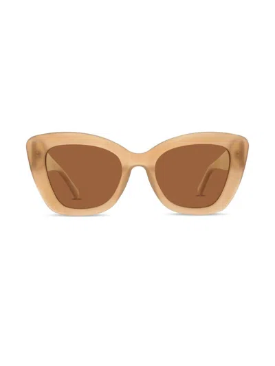 Banbe The Bardot Cat Eyed Sunglasses In Nude Brown