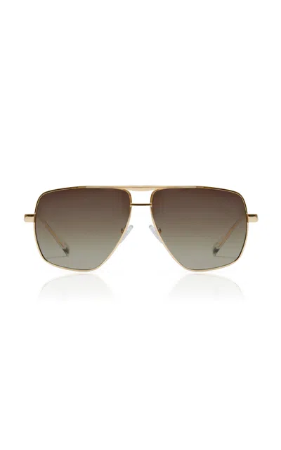 Banbe The Grace Aviator Sunglasses In Gold