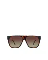 Banbe The Shields Oversized Framed Sunglass In Havana-brown Fade In Multi