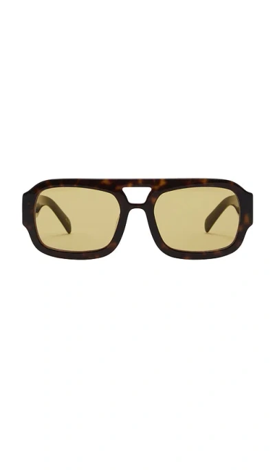 Banbe The Suki Sunglasses In Dark Havana Tort & Yellow