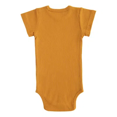 Banblu Kids' Amber Orange Ss Modal Bodysuit In Brown