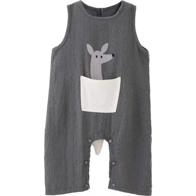 Banblu Babies'  Animal Pocket Romper In Gold