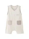 Banblu Bear Pocket Romper In Neutral